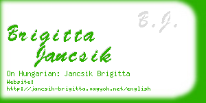 brigitta jancsik business card